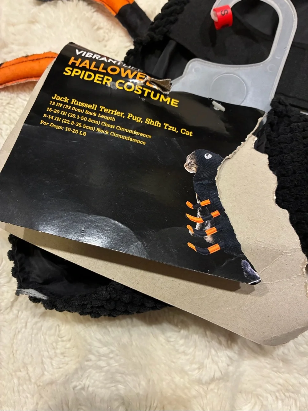 Vibrant Black and Orange Spider Hoodie Costume